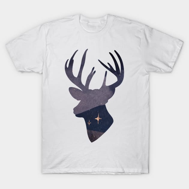 Starry Deer Silhouette T-Shirt by ARC Tees